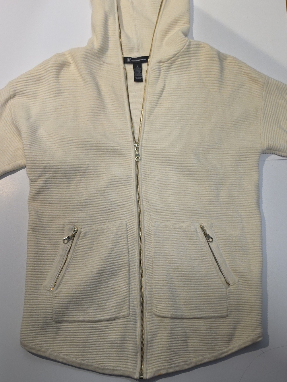 INC International Concepts Womans Zip Up Hoodie